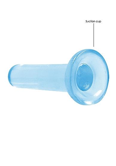 Realrock Crystal Clear Non-realistic Dildo With Suction Cup 5.3 In. Blue