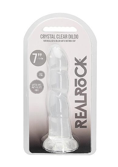 Realrock Non Realistic Dildo W Suction Cup 7in Transparent