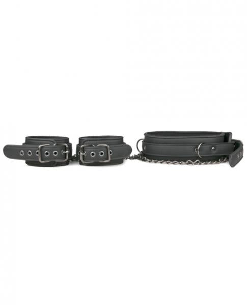Easy Toys Collar & Wrist Restraint Set Black