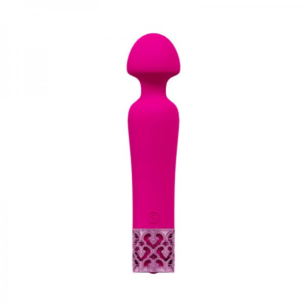 Royal Gems Scepter Silicone Rechargeable Vibrator Pink