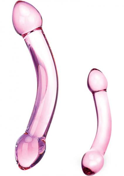 Glas Double Trouble Glass Dildo - Purple