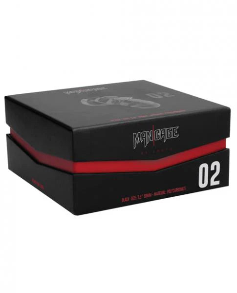 ManCage Model 2 Chastity 3.5 inches Cock Cage Black