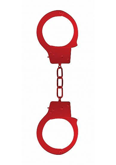 Ouch Beginners Handcuffs Metal Red
