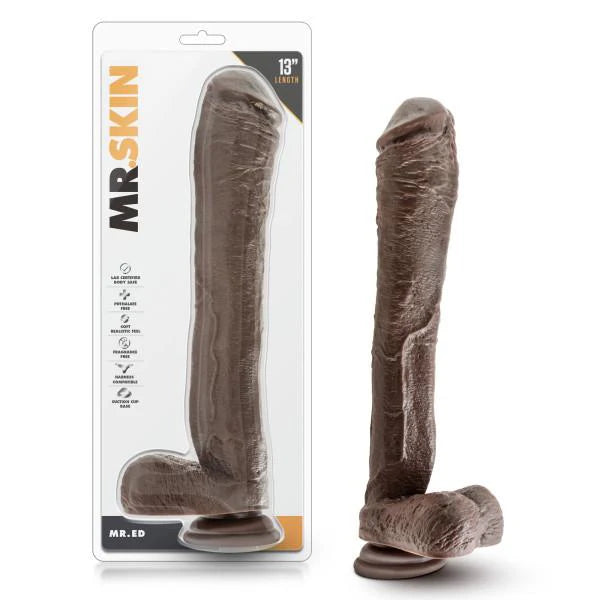 Mr Ed 13 inches Dildo Suction Cup Chocolate Brown Dildo