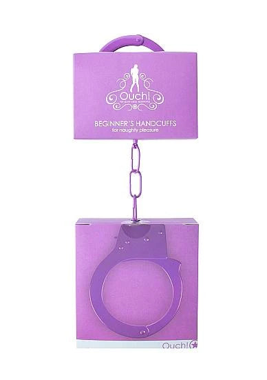 Ouch Beginners Handcuffs Metal Purple