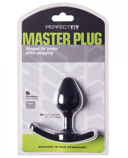 Strap On Master Butt Plug Small Black
