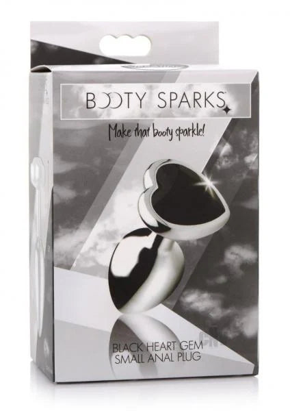 Black Heart Gem Anal Plug - Small