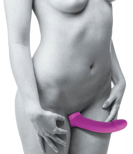 Strap U Vibrating Strapless Silicone Strap On Dildo Pink