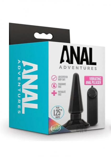 Blush Anal Adventures Basic Vibrating Anal Pleaser - Black