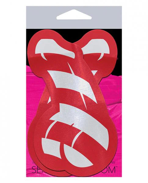 Pastease Candy Cane Dicks Red & White Pasties O/S