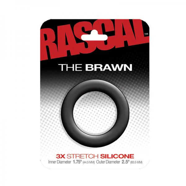 Rascal The Brawn 3X Stretch Silicone Cock Ring Black