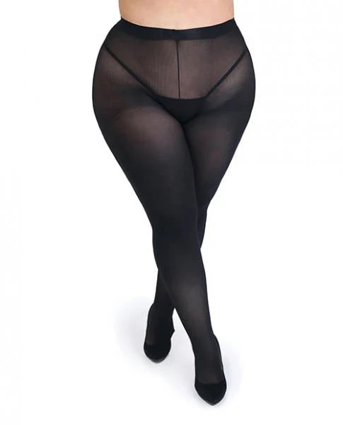 Fifty Shades Captivate Plus Size Black Spanking Tights O/s Queen
