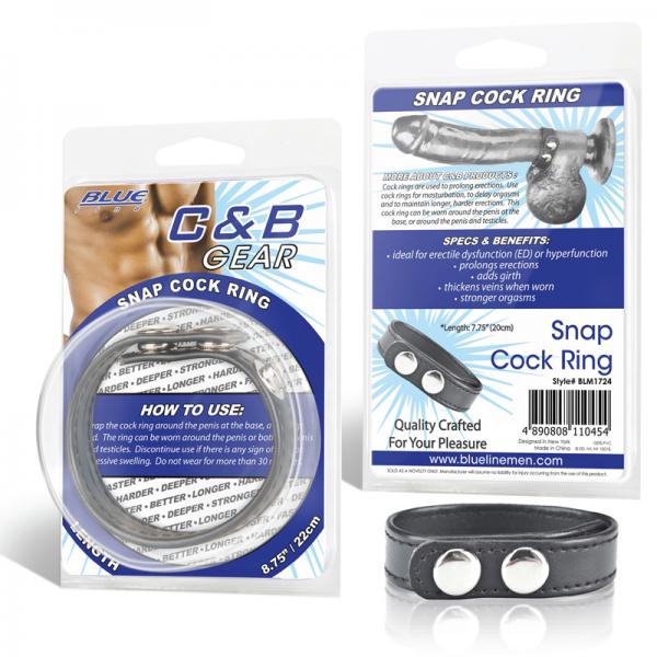 C & B Gear Snap Cock Ring Black 2