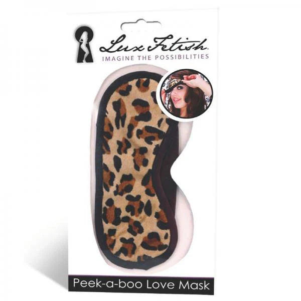 Lux Fetish Peek-A-Boo Love Mask O/S