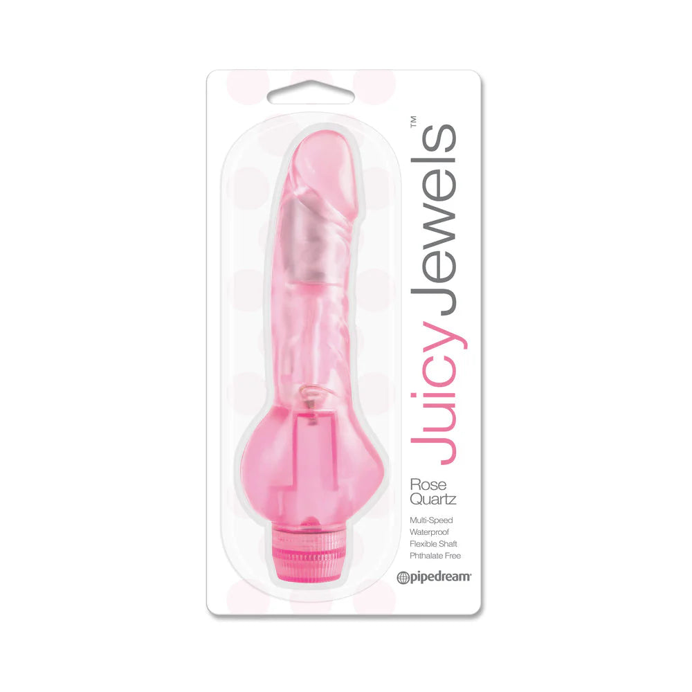 Juicy Jewels Rose Quartz Pink Realistic Vibrator