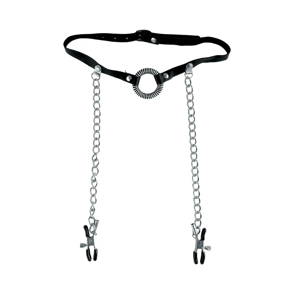 Fetish Fantasy Limited Edition O-Ring Gag & Nipple Clamps