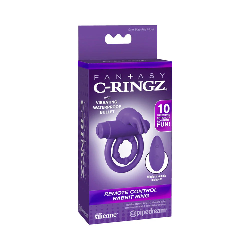 Fantasy C-Ringz Remote Rabbit Ring Purple
