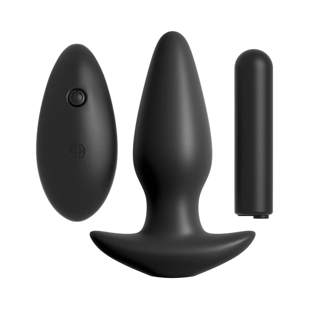 Anal Fantasy Remote Control Silicone Plug Black