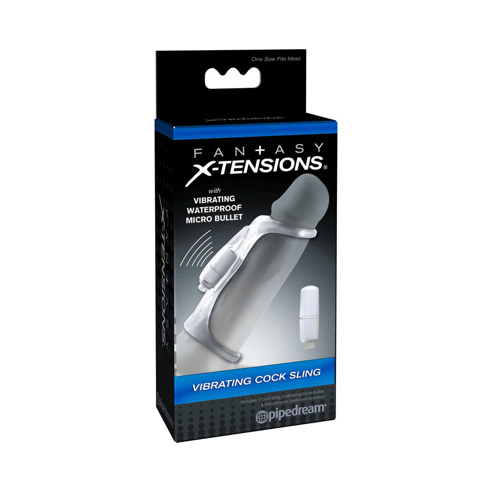 Fantasy X-Tensions Vibrating Cock Sling Clear