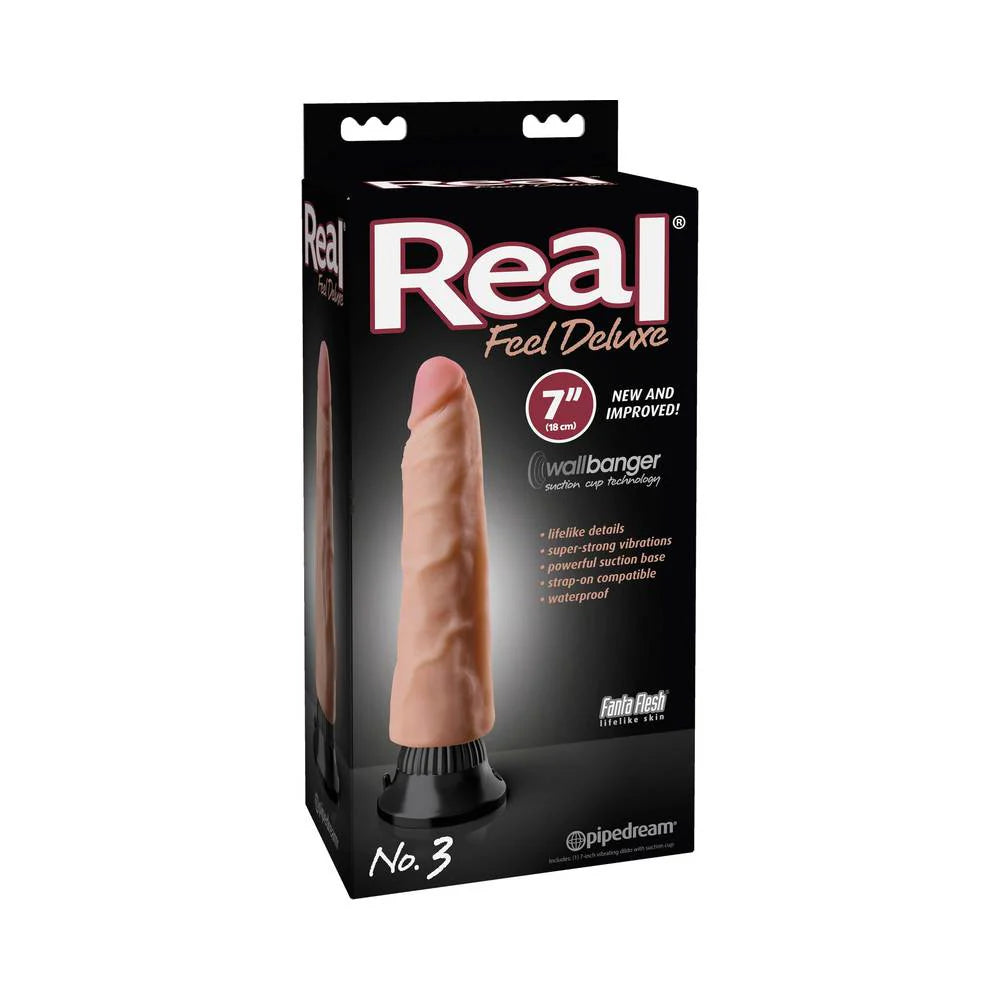 Real Feel Deluxe No 3 7 inches Vibrator Beige