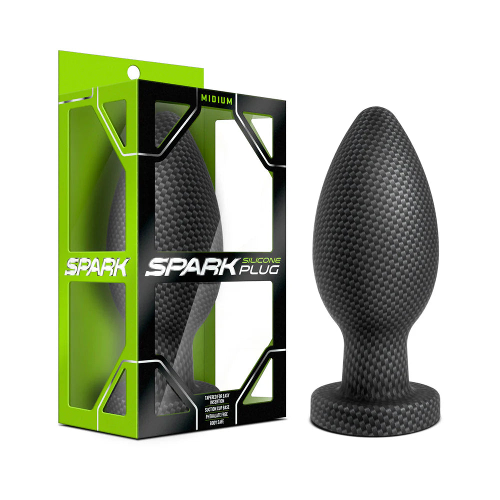 Spark - Silicone Plug - Medium - Carbon Fiber