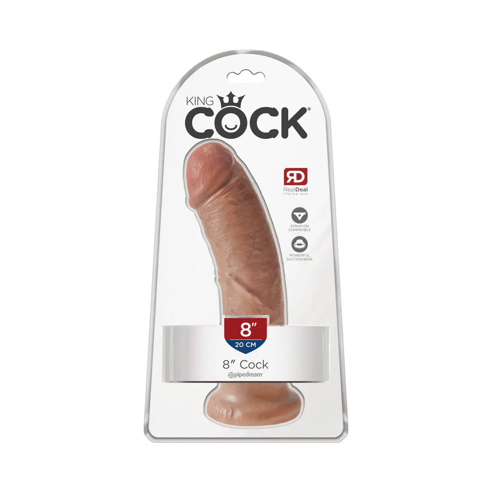 King Cock 8 inches Tan Dildo