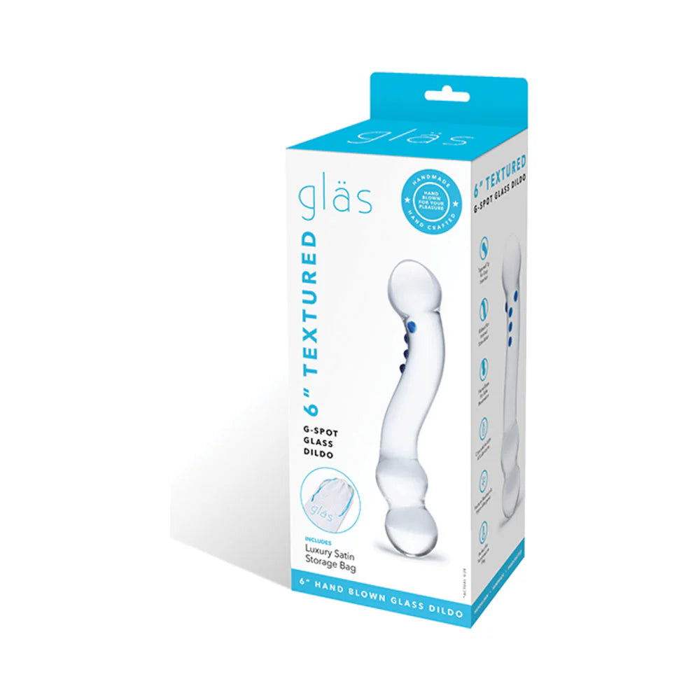 Glas 6in Curved G-Spot Glas Dildo