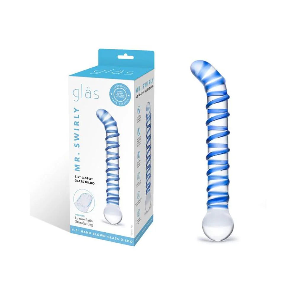 Mr.  Swirl 6.5" Glass Glass Dildo