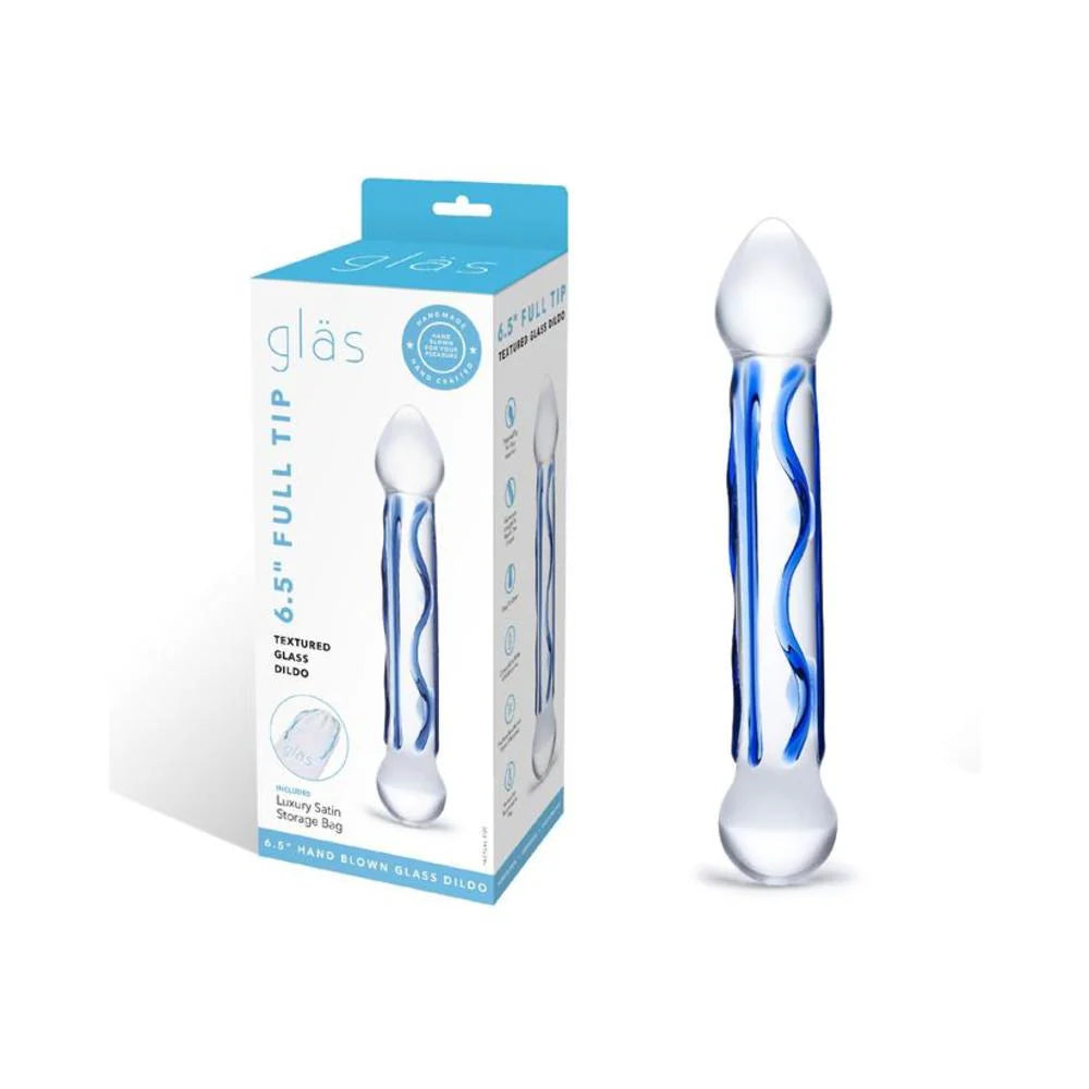 Glas 6.5in Full Tip Textured Glas Dildo
