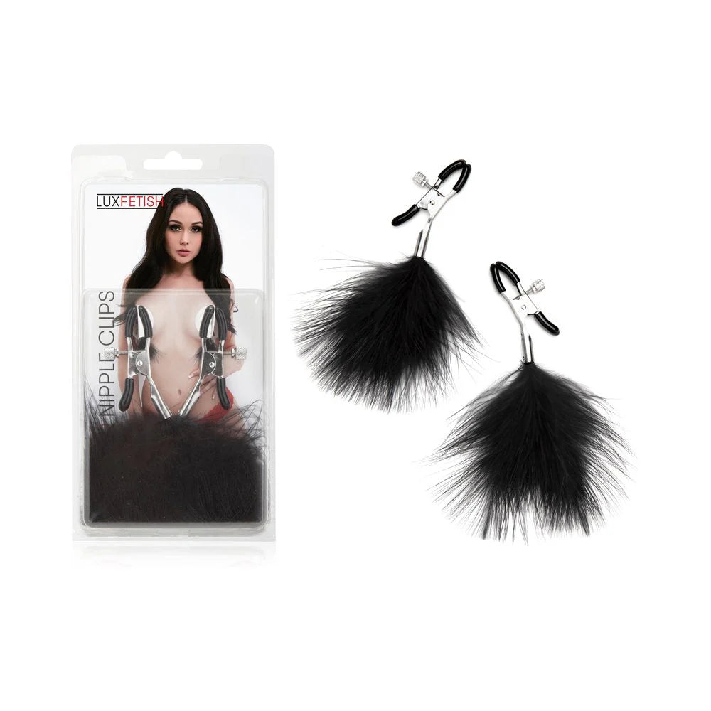 Lux Fetish Feather Nipple Clips