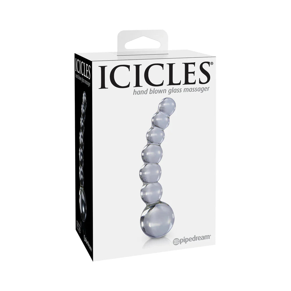 Icicles No 66 Glass Massager Clear Probe