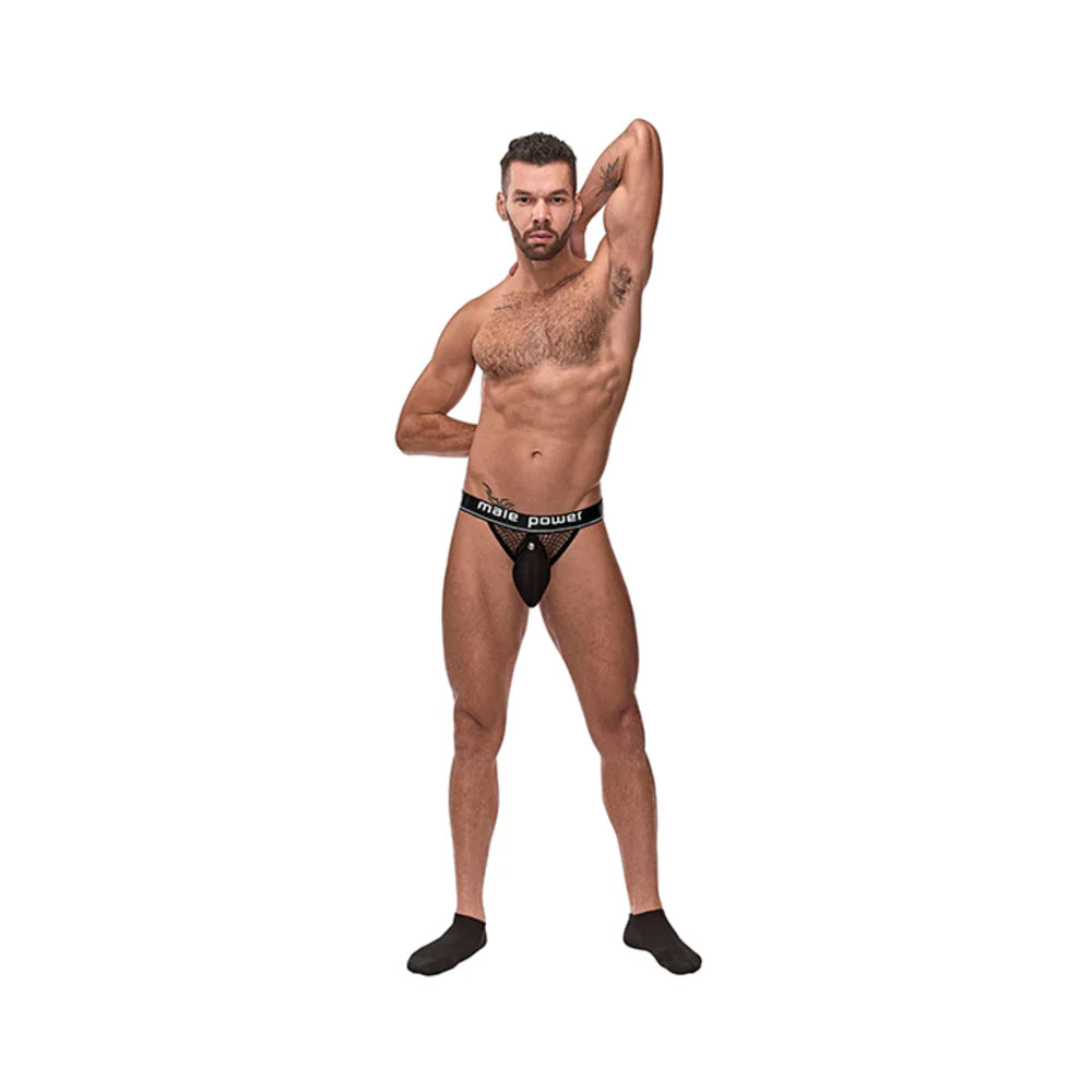 MP Cock Pit Net Cock Ring Jock Blk SM