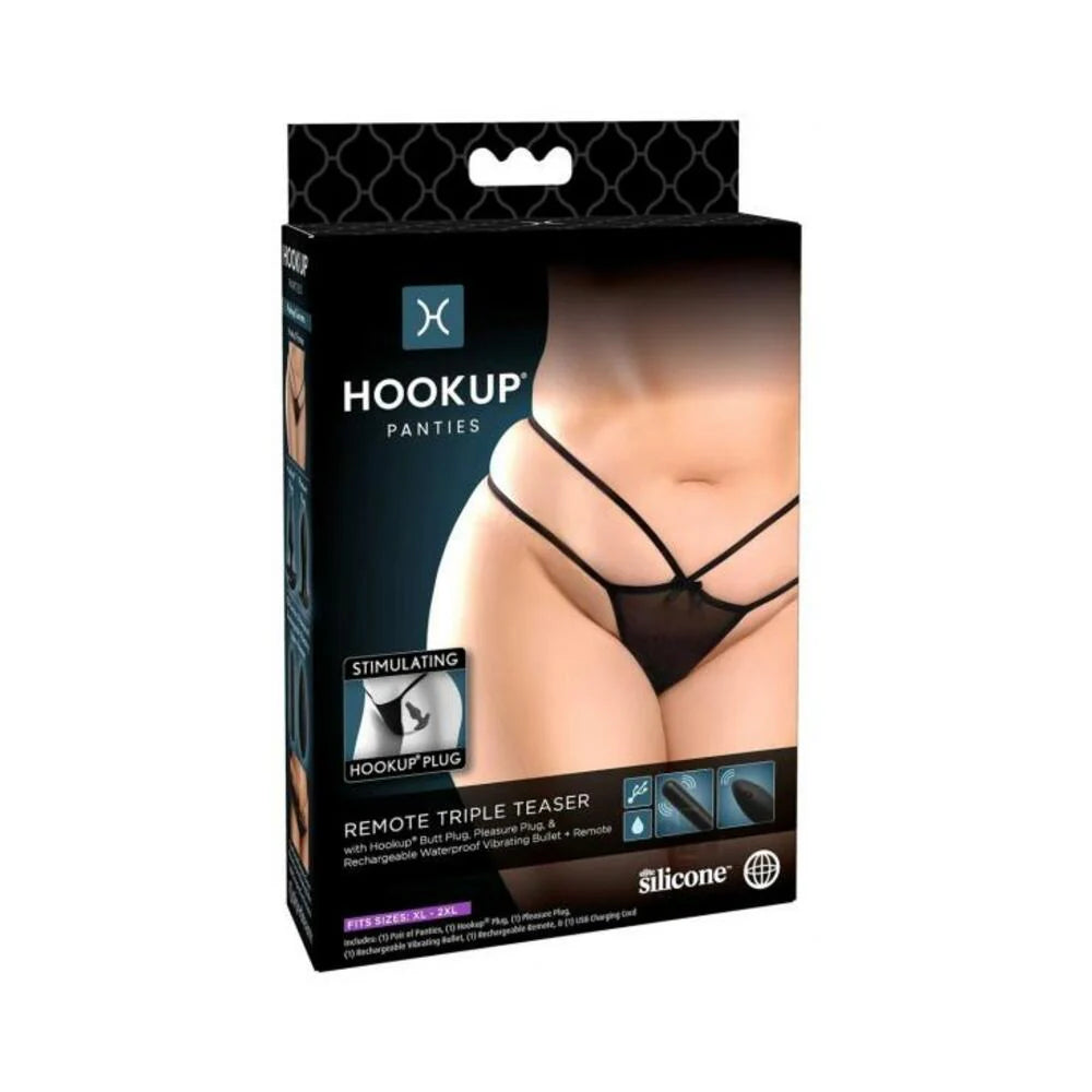 Hookup Remote Triple Teaser Black Fits Size Xl-xxl