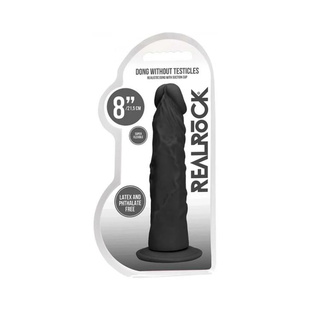 Real Rock Realistic Dildo - 8" - 20 Cm - Chocolate