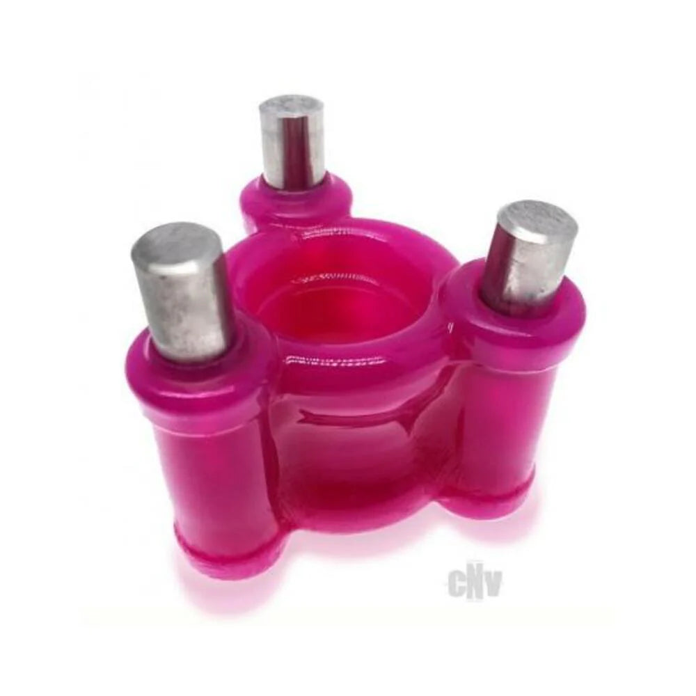 Oxballs Heavy Squeeze Weighted Squeeze Ballstretcher With 3 Stainless Steel Weights Hot Pink