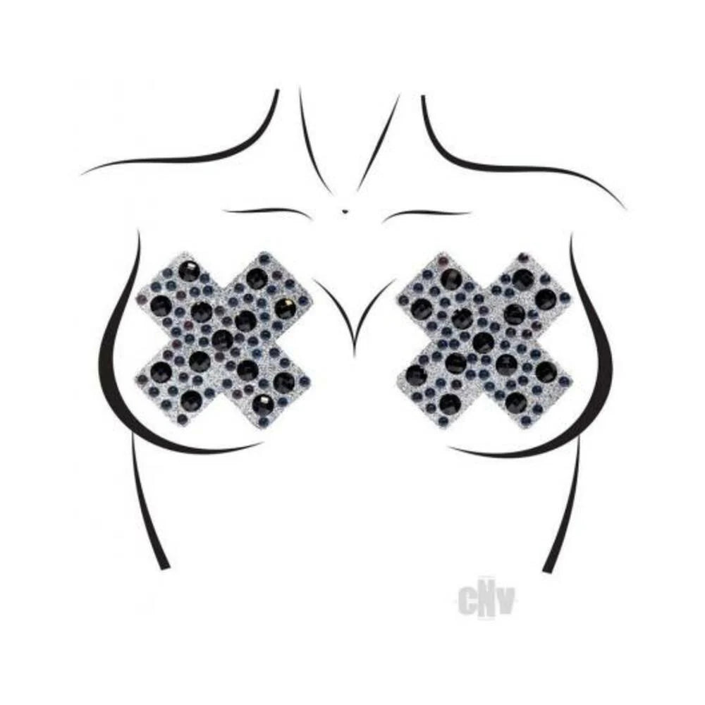 X Factor Nipple Jewel Stickers Os Blk