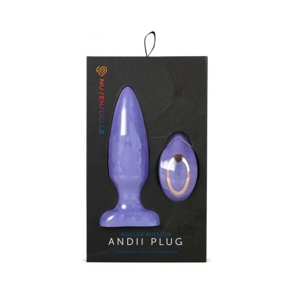 Sensuelle Andii Plug W/roller Ult Viol