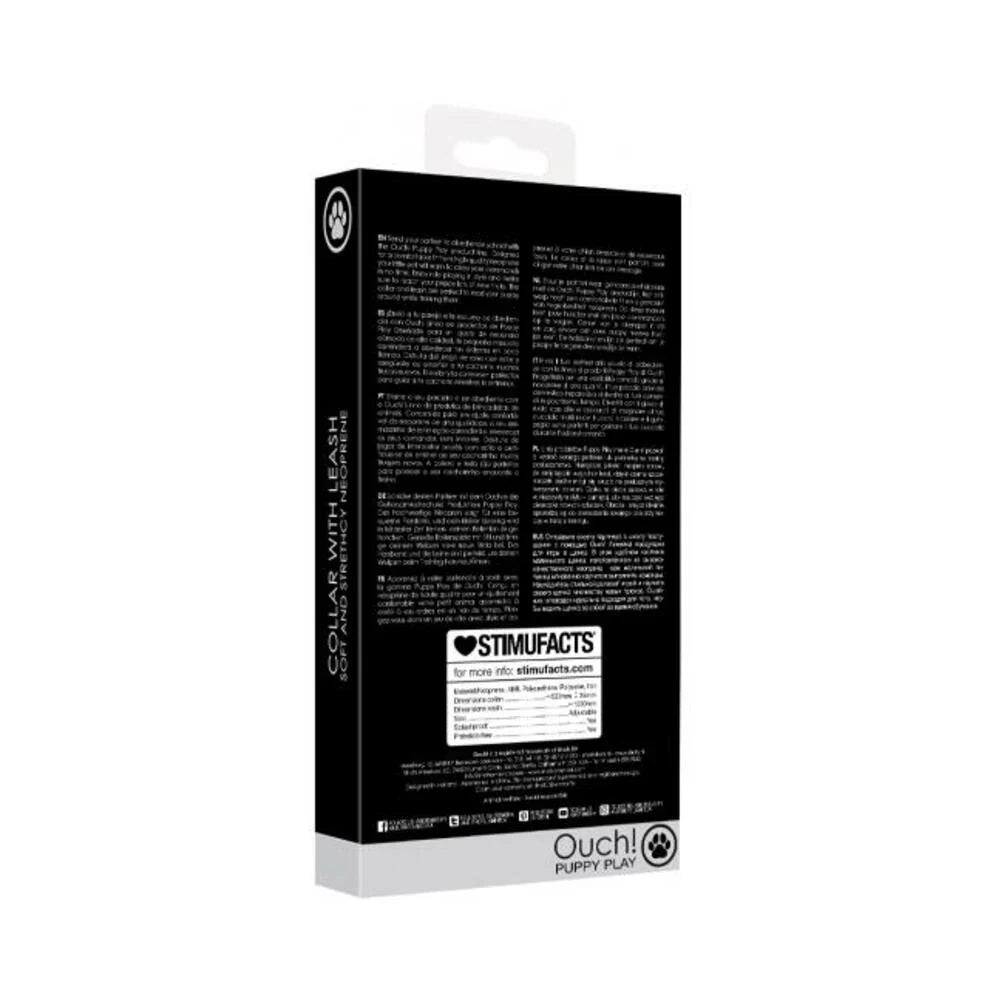 Ouch Neoprene Collar W/leash Black