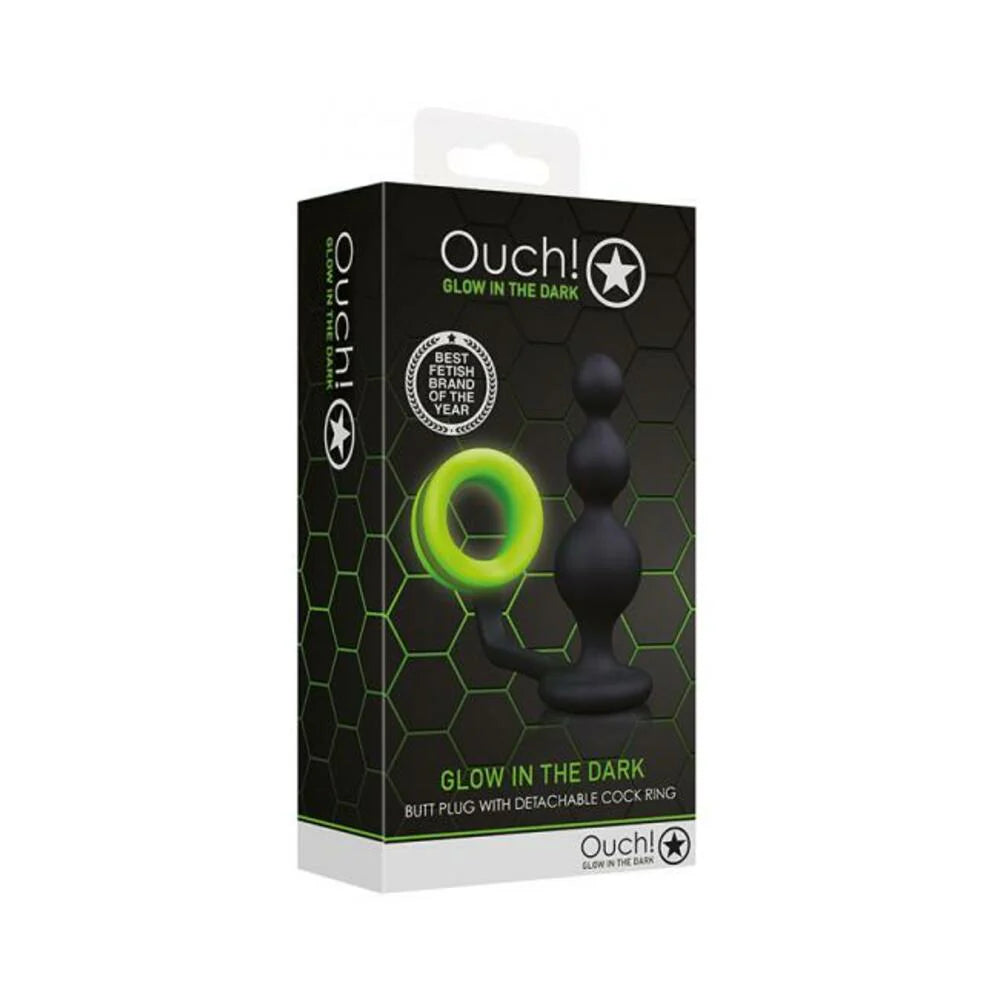 Ouch Beads Butt Plug Cockring Gitd