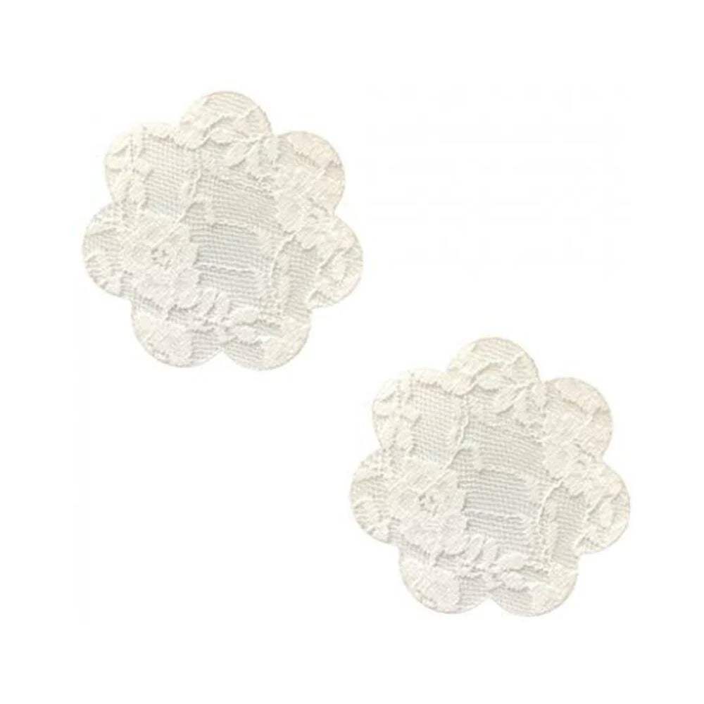 Neva Nude Lace Petal Flower Pasties - White O/s