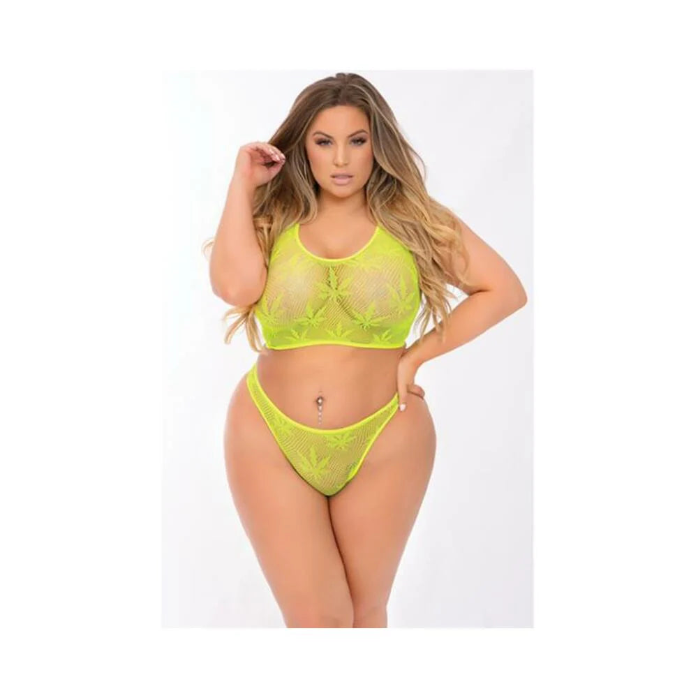 Festival Flirt Bra Set Green 3x/4x