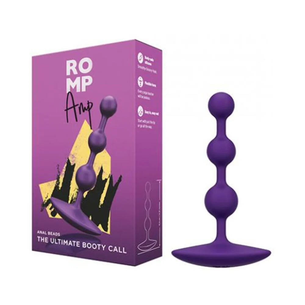 Romp Amp Flexible Anal Beads - Violet