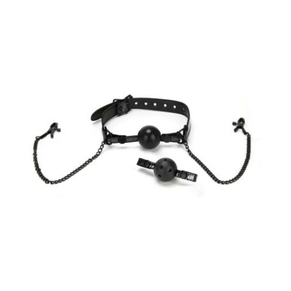 Whip Smart Diamond Gag/nipple Clips Blk