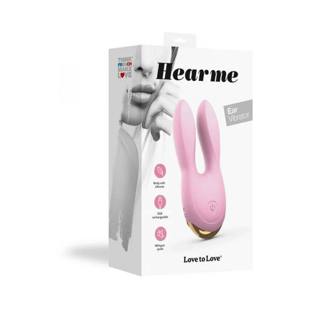 Love To Love Hear Me Rechargeable Silicone Flexible Ear Vibrator Baby Pink