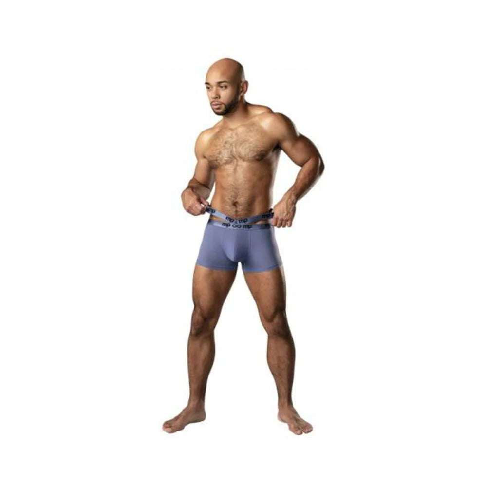 Male Power Infinite Comfort Amplifying Strappy Pouch Short Periwinkle Xl