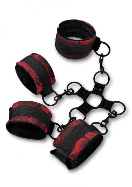 Rosegasm 5pc Hog Tie Set W/ Blindfold