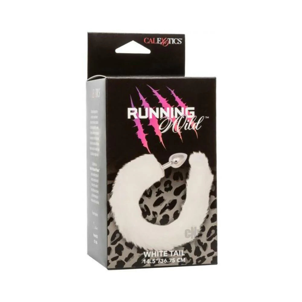 Running Wild White Tail Metallic Anal Probe