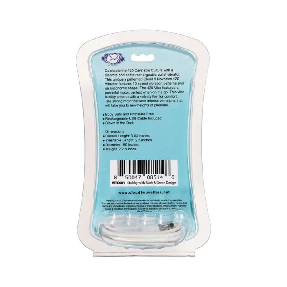 420 Stubby Vibe Black/cannabis Leaf