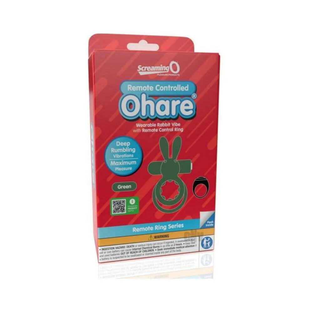 Screaming O Ohare Remote Controlled Vibrating Ring - Green