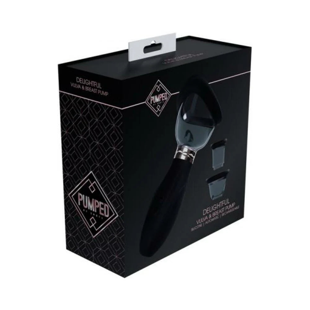 Pumped Delightful Automatic Rechargeable Vulva & Breast Pump Black